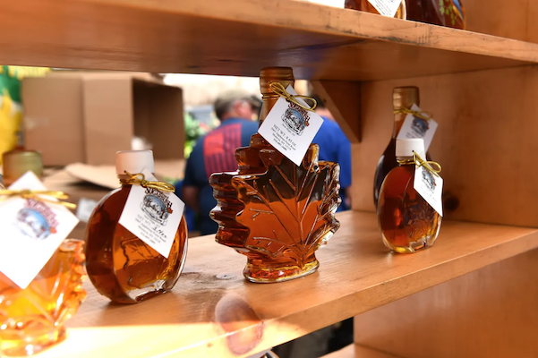 Several bottles of locally-produced maple syrup!