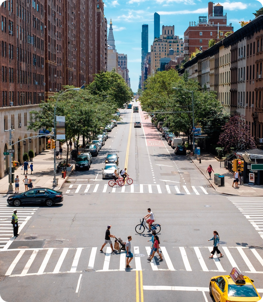 The streets of Downtown Ithaca on a bright, sunny day!