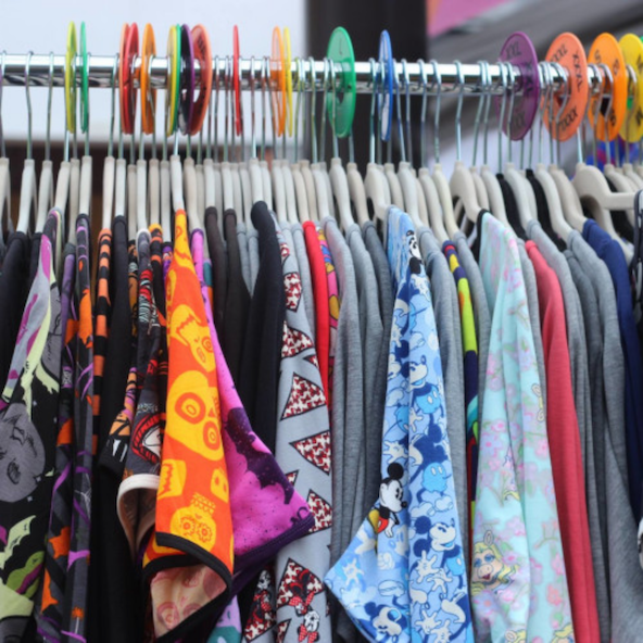 Tons of colorful, handmade clothing for sale!